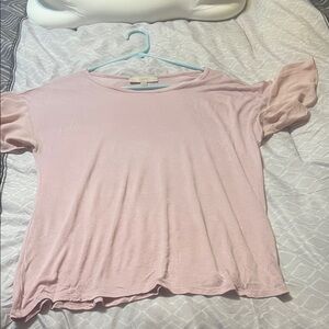 LOFT Light Pink Short Sleeve Tee